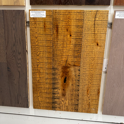 Boston Engineered Real Wood Oak Black Grain Stained UV Oiled with a Bandsawn Finish